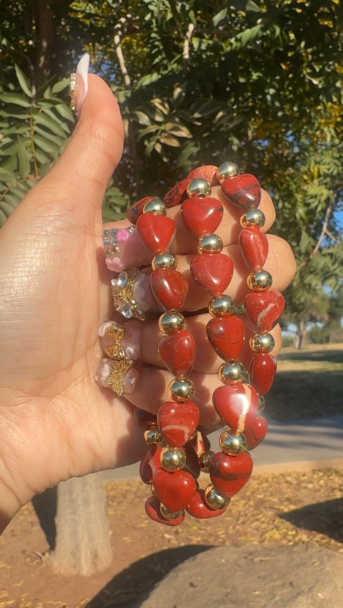 Hearts ~ Red Jasper